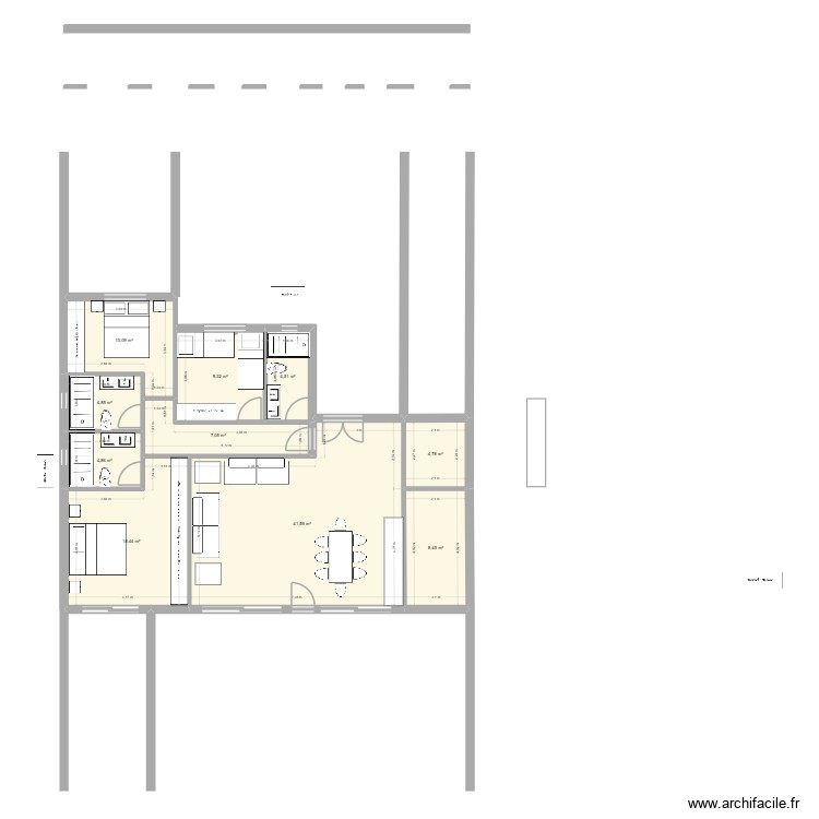 DORMITORIO A&Ntilde;ADIDO. Plano de 0 habitación y 0 m2
