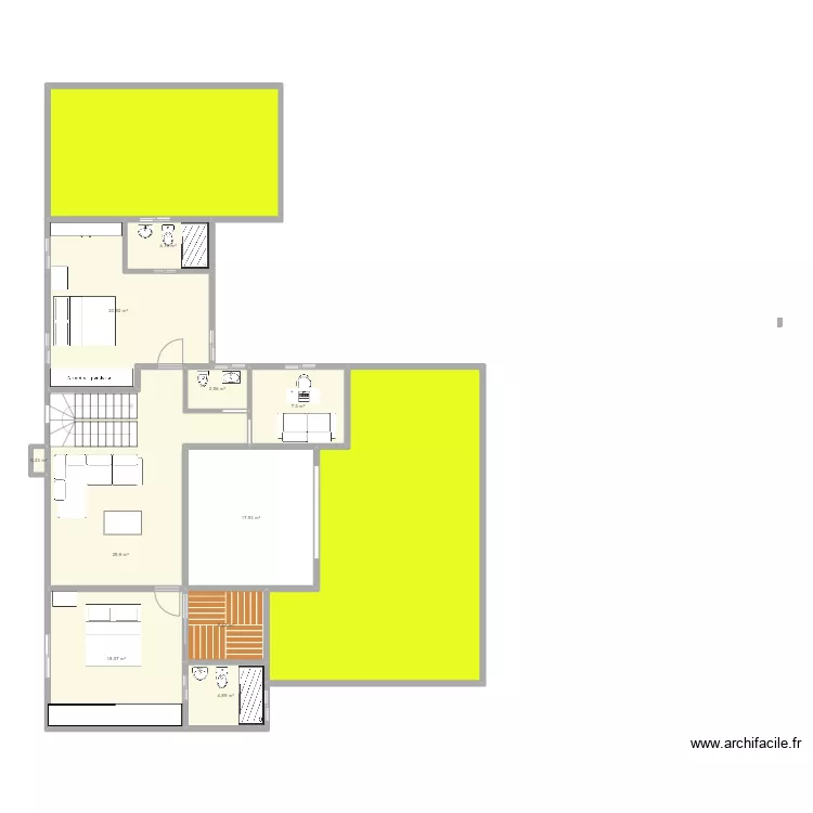 2 casa puembo PLANTA ALTA. Plano de 