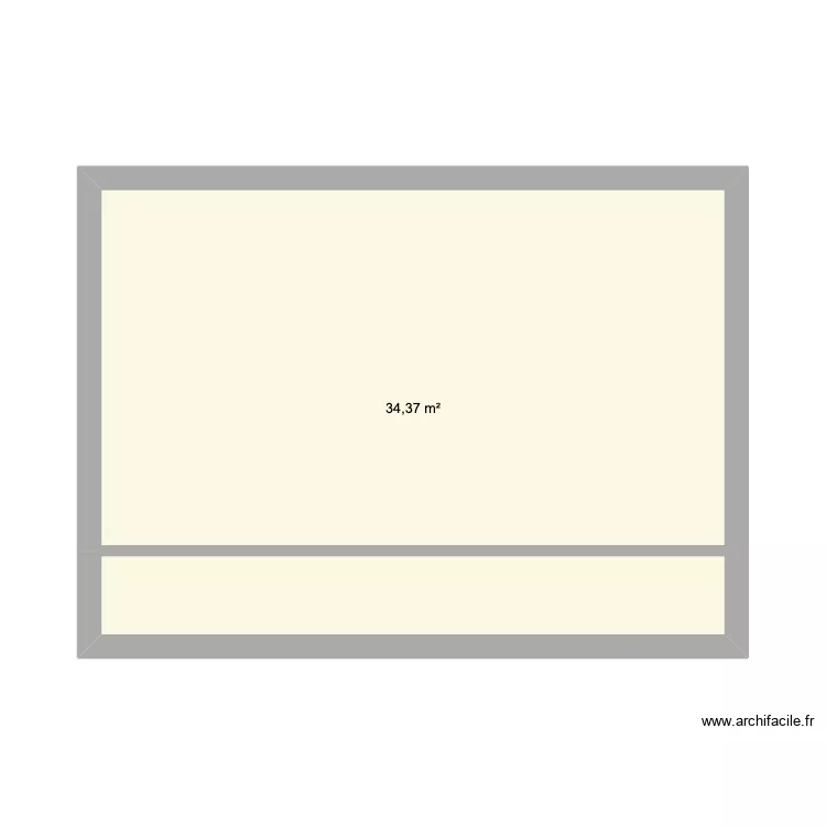 terrasse. Plano de 1 y 34 m² terrasse. Plano de 1 y 34 m²