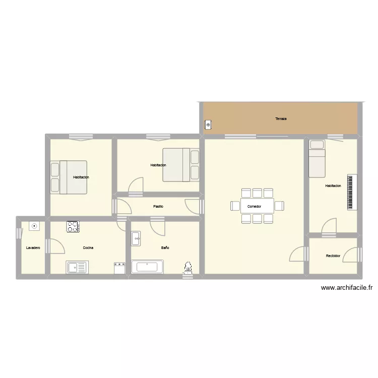 apartamento. Plano de 10  y 132 m²