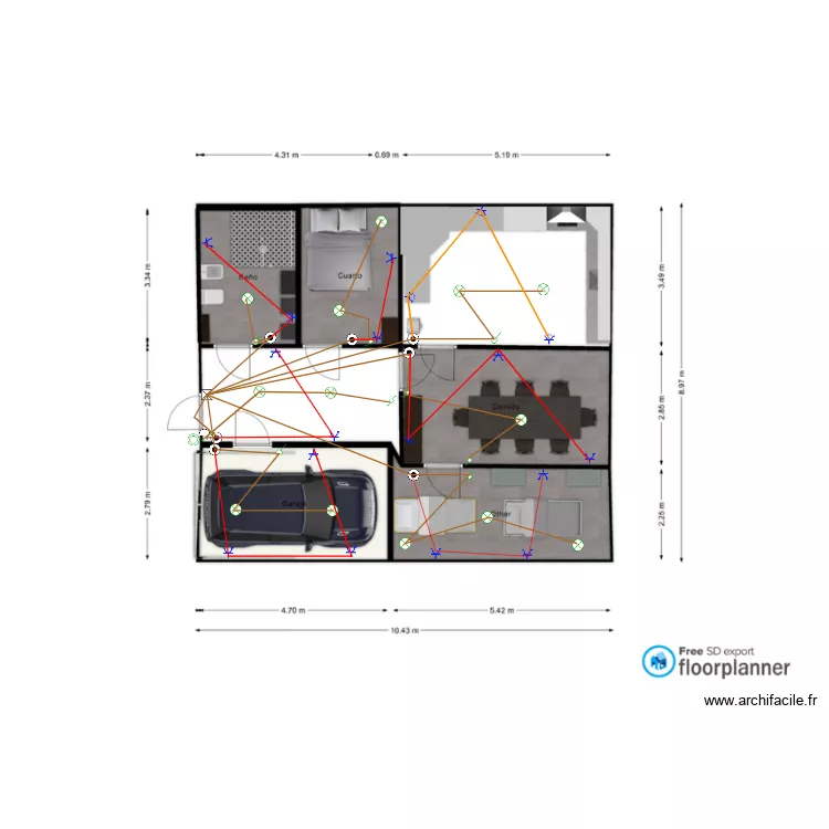 Etxebizitza. Plano de 