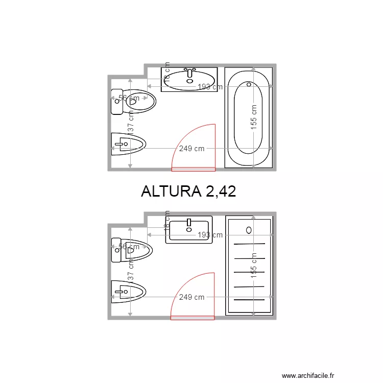 JOAN MERINO BA&Ntilde;O SUITTE. Plano de 