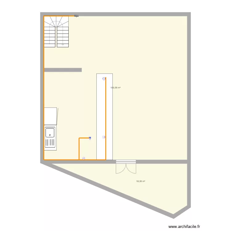 PISO 1 LA VIRGEN RE&Ntilde;ACA. Plano de 