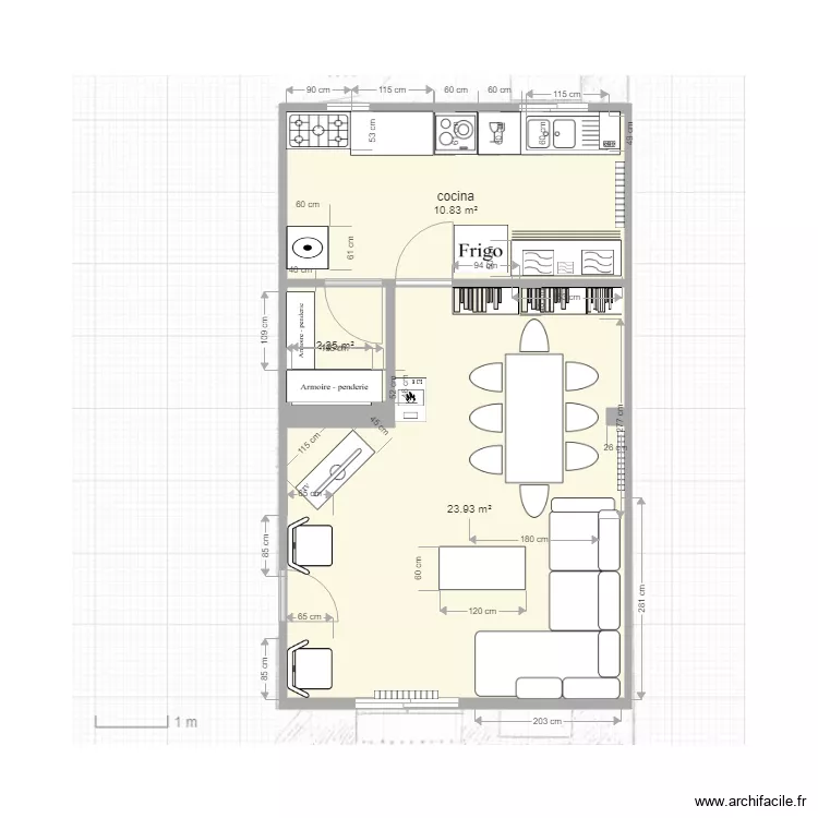 campicocinacomedorfutura2. Plano de 