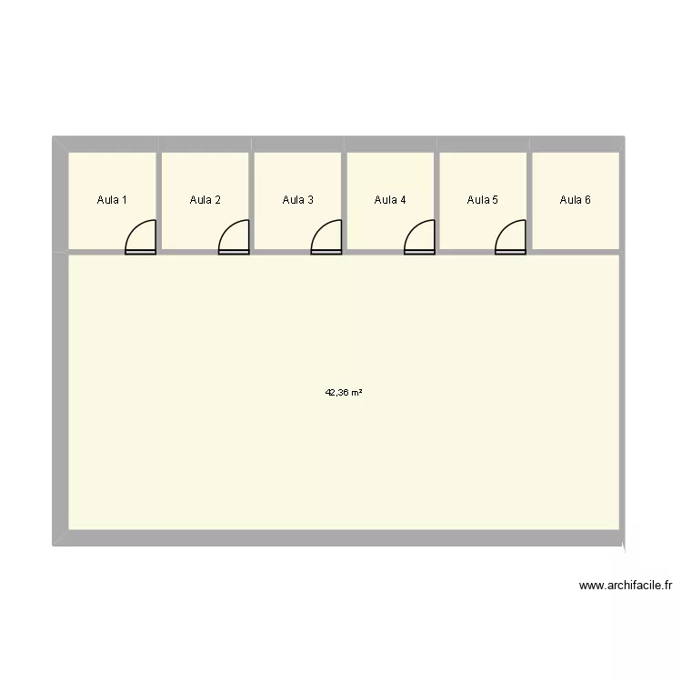 Proyecto. Plano de 7  y 57 m²