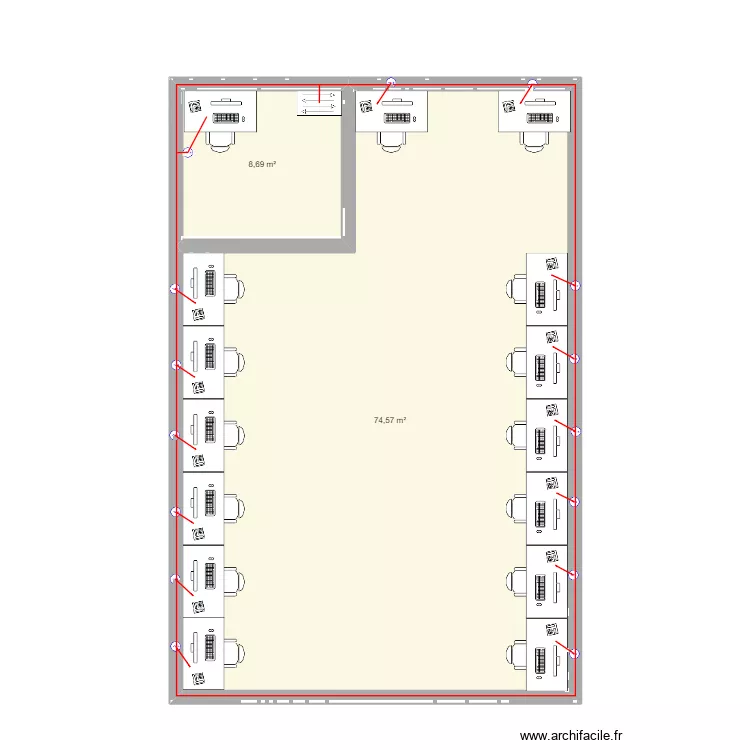 Peluqueria. Plano de 