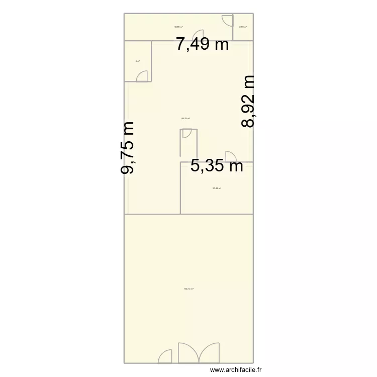 Casa de los arbolitos. Plano de 6 y 244 m² Casa de los arbolitos. Plano de 6 y 244 m²