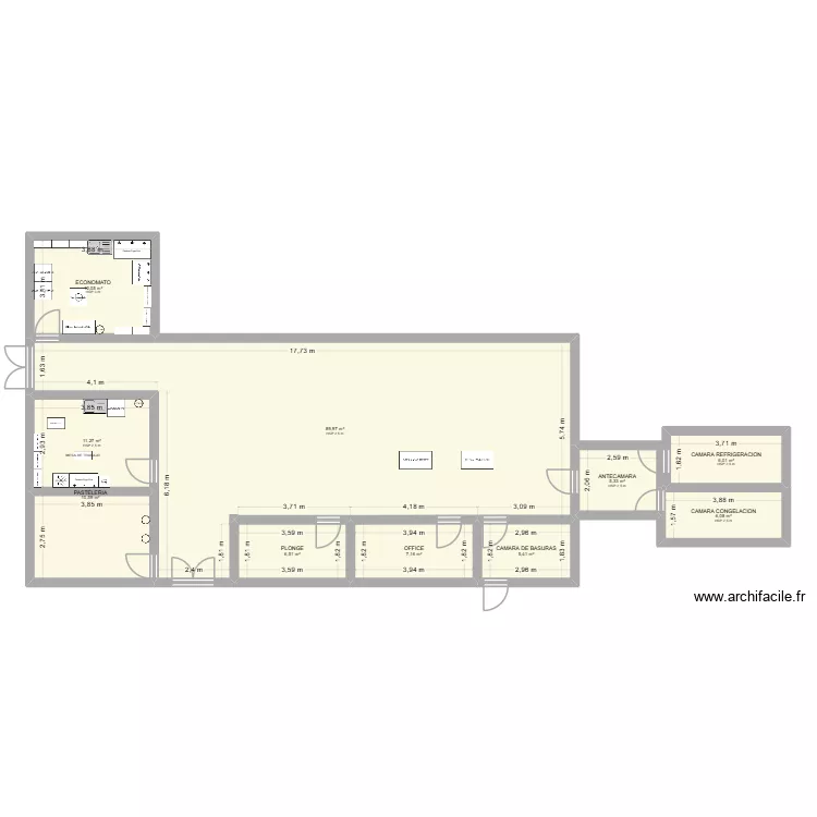 PLANO DE LA COCINA DANIEL. Plano de 10 y 160 m² PLANO DE LA COCINA DANIEL. Plano de 10 y 160 m²