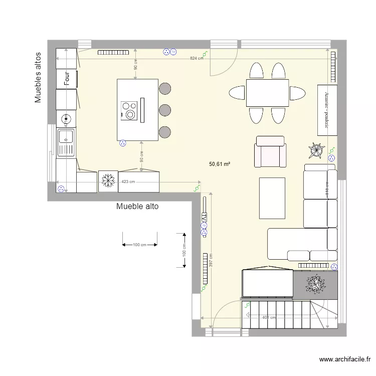 Collbato Salon ILLA 02. Plano de 