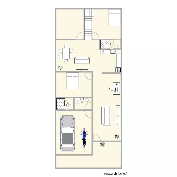 123. Plano de 8  y 128 m²