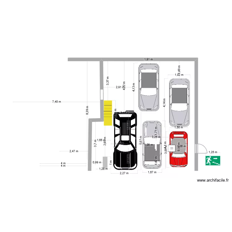 garaje. Plano de 