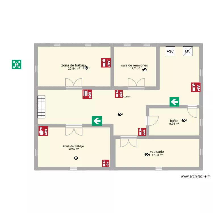 planta 2 acabada para enviar el enlace. Plano de 6  y 128 m²