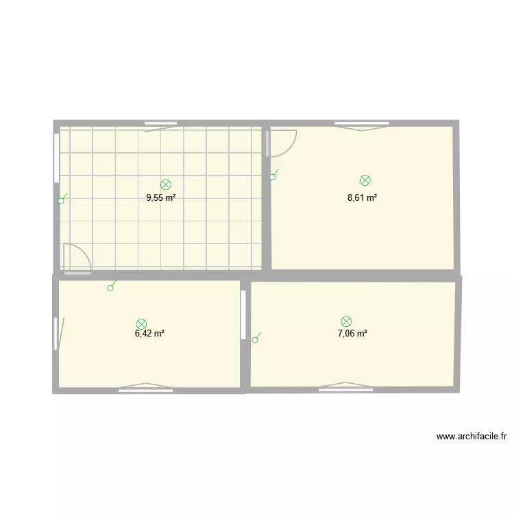 plano electrico. Plano de 4  y 32 m²
