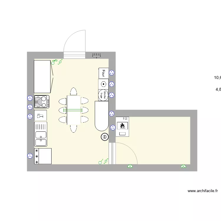plantacocina. Plano de 