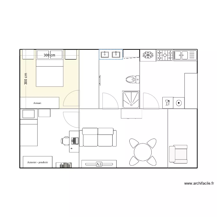 Planol amb mobles. Plano de 