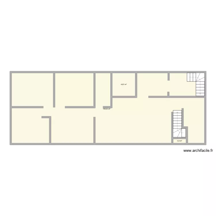 casa piso 2. Plano de 3 Habitaciones y 112 m²