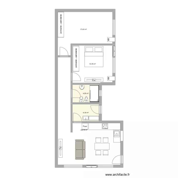 casa 2. Plano de 5 y 70 m² casa 2. Plano de 5 y 70 m²