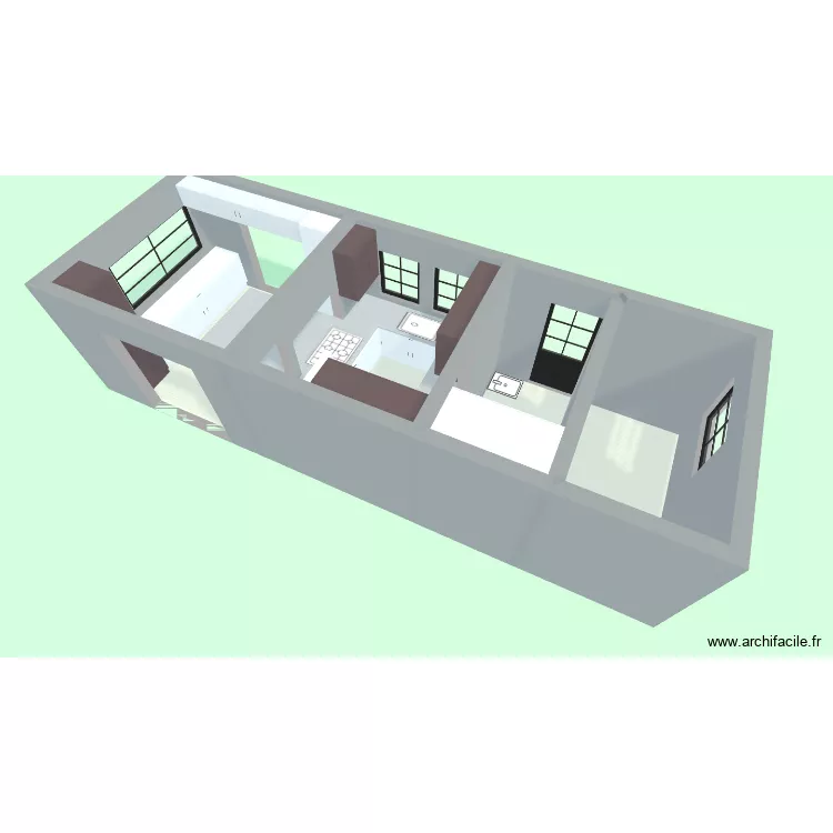 Cocina. Plano de 4  y 29 m²