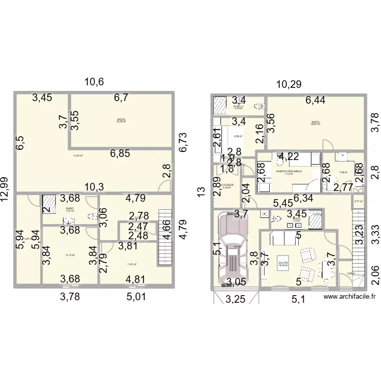 CASA ROSARIO ROCIO. Plano de 21  y 243 m²