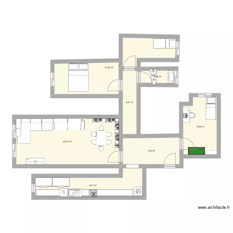 Mi casa proyecto Iot. Plano de 7  y 74 m²
