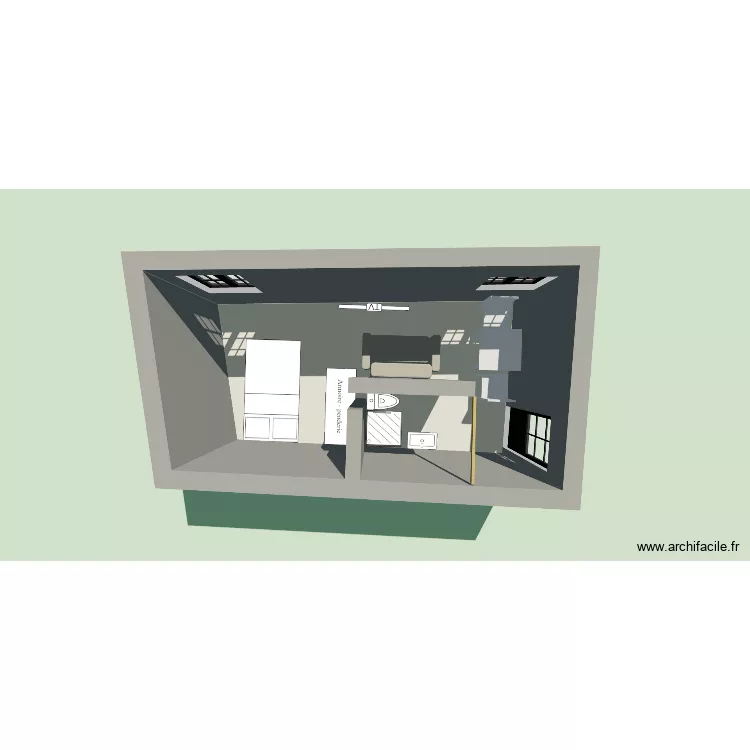 dor 2 bis. Plano de 1  y 15 m²