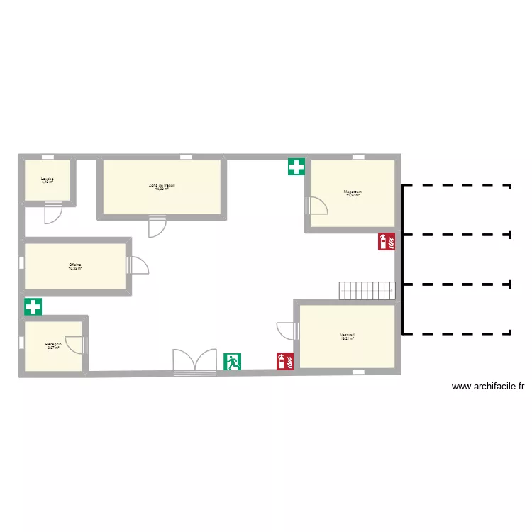 planta baixa. Plano de 6  y 60 m²