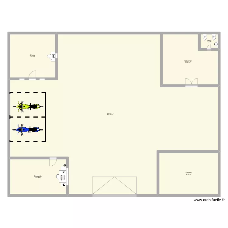 planol taller. Plano de 