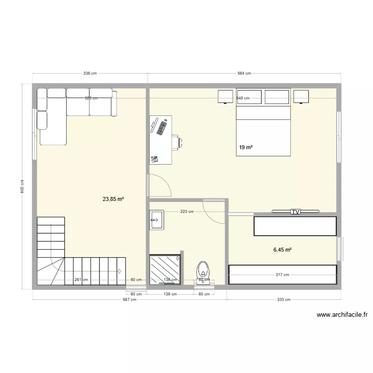 Habitacion 2do Piso. Plano de 
