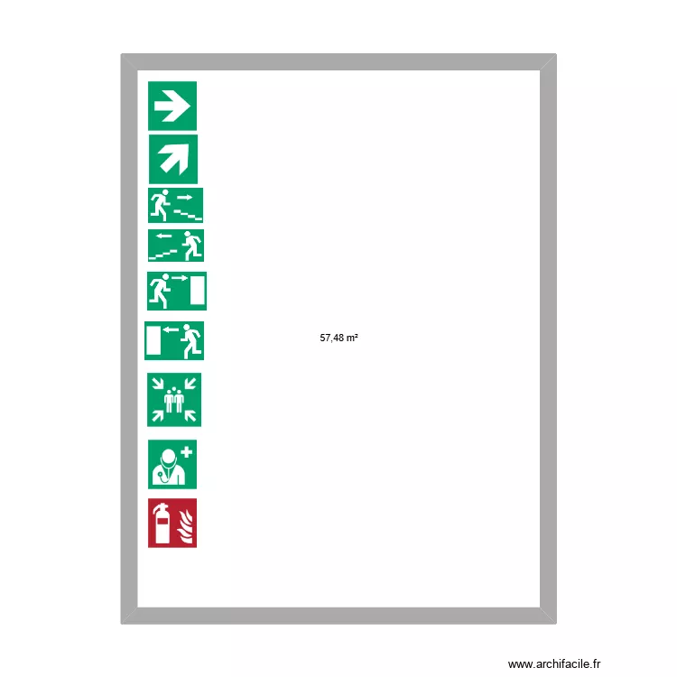 SEÑALES. Plano de 1 y 57 m² SEÑALES. Plano de 1 y 57 m²
