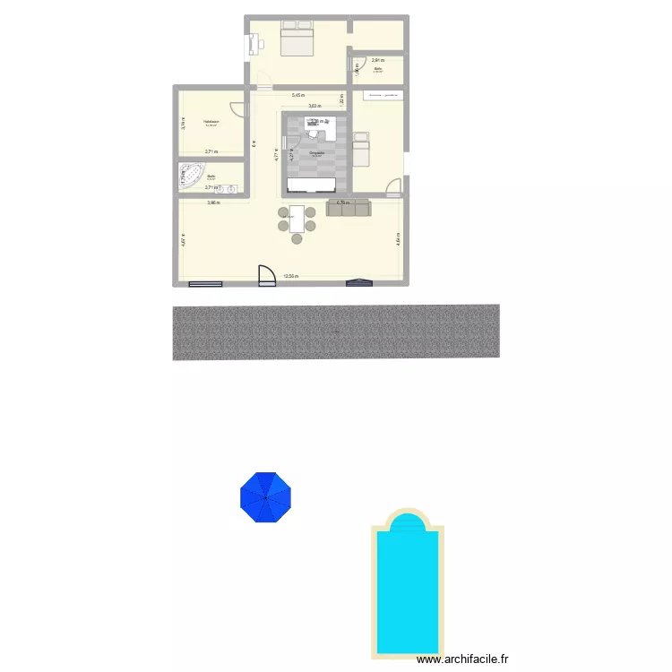 Chalet. Plano de 5 y 113 m² Chalet. Plano de 5 y 113 m²