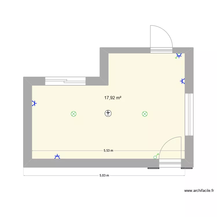 Remodelar cocina. Plano de 1 y 18 m² Remodelar cocina. Plano de 1 y 18 m²