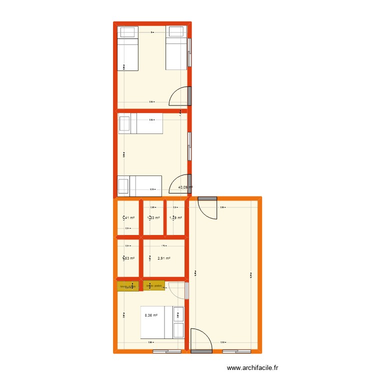 casa 1 etapa. Plano de 0 habitación y 0 m2
