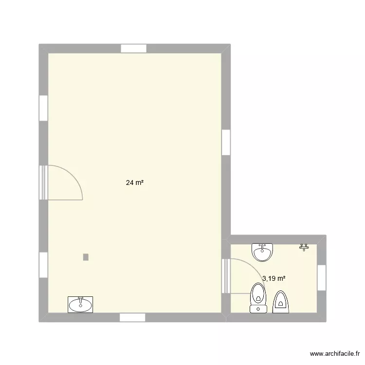 sdvsdg. Plano de 2 Habitaciones y 27 m² sdvsdg. Plano de 2 Habitaciones y 27 m²