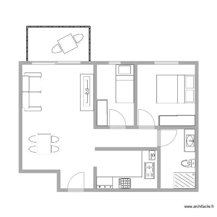 BobilaMiguel. Plano de 5  y 52 m²