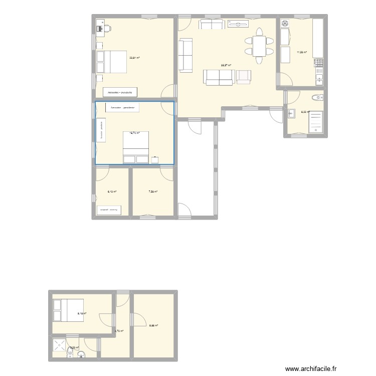 5 oriente . Plano de 0 habitación y 0 m2