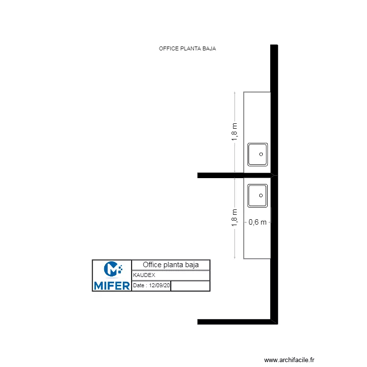 KAUDEX ---- OFFICE PLANTA BAJA. Plano de KAUDEX ---- OFFICE PLANTA BAJA. Plano de