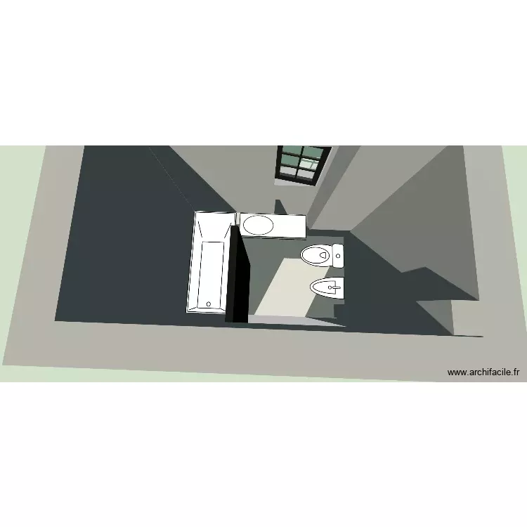 Ba&ntilde;o principal. Plano de 1 Sala y 4 m²