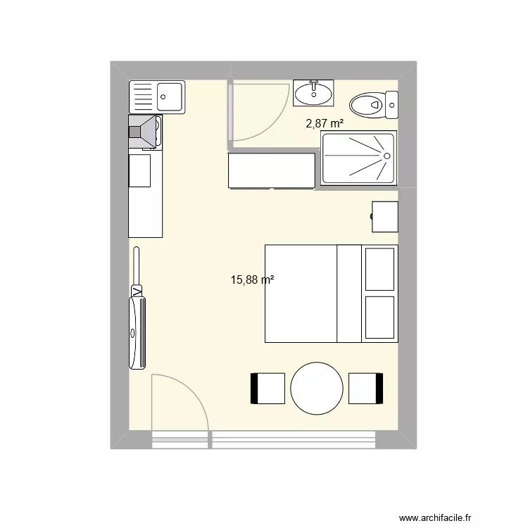 Local 76. Plano de 2  y 19 m²