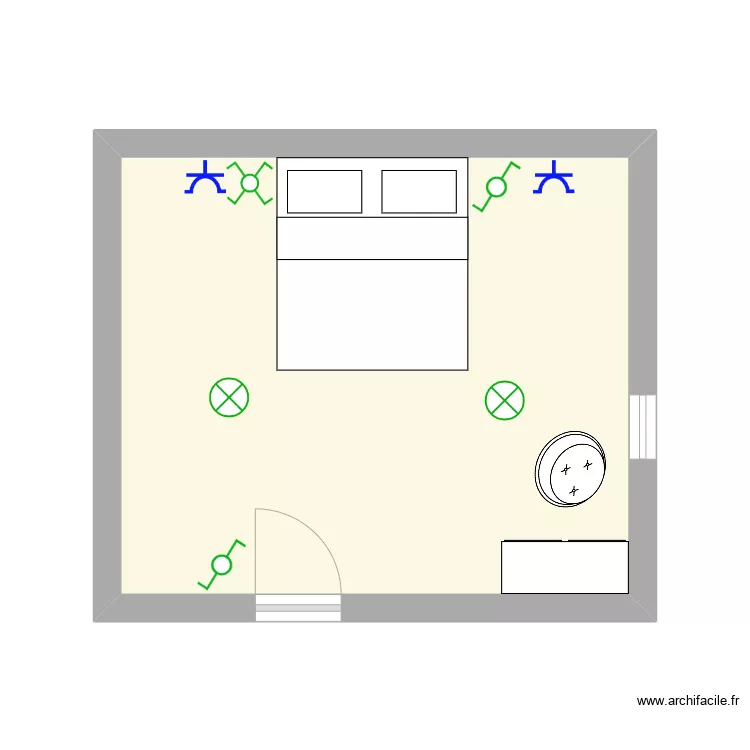 HABITACI&Oacute;N PRINCIPAL. Plano de 