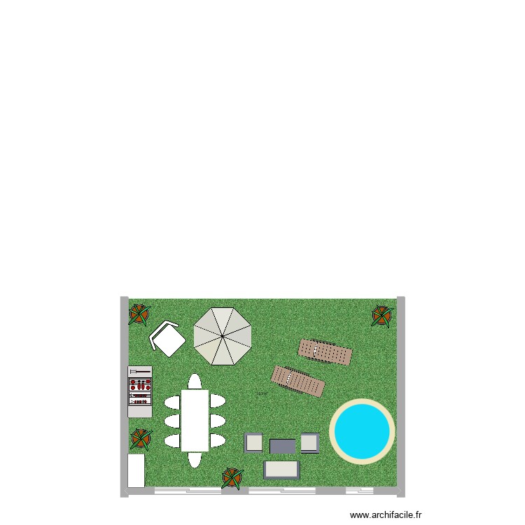 Terraza. Plano de 0 habitación y 0 m2