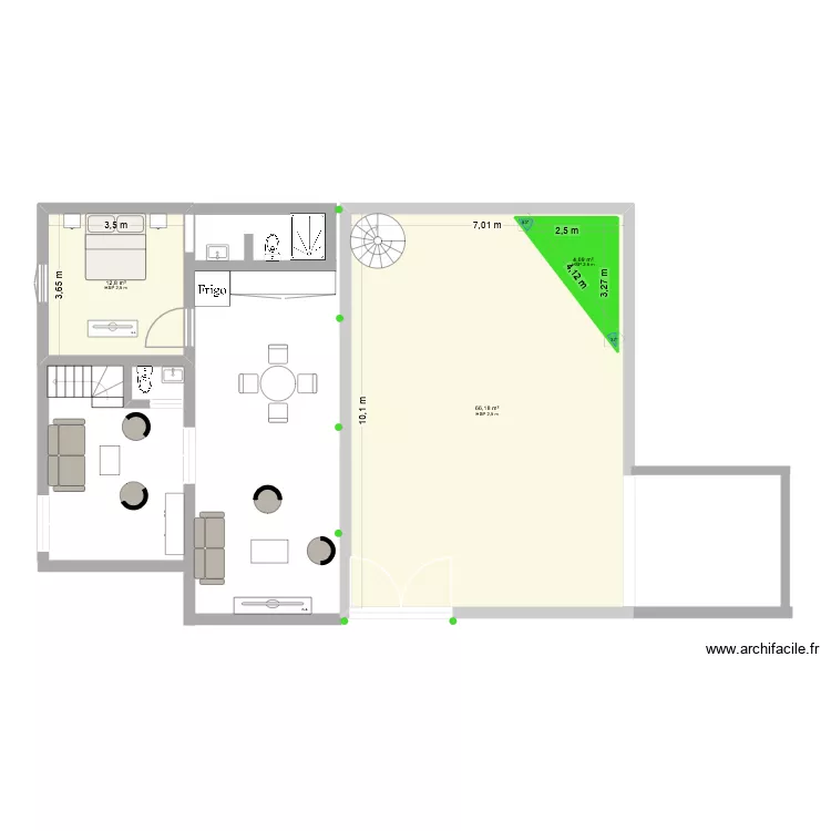 casa centro mascota. Plano de 3 Habitaciones y 88 m² casa centro mascota. Plano de 3 Habitaciones y 88 m²