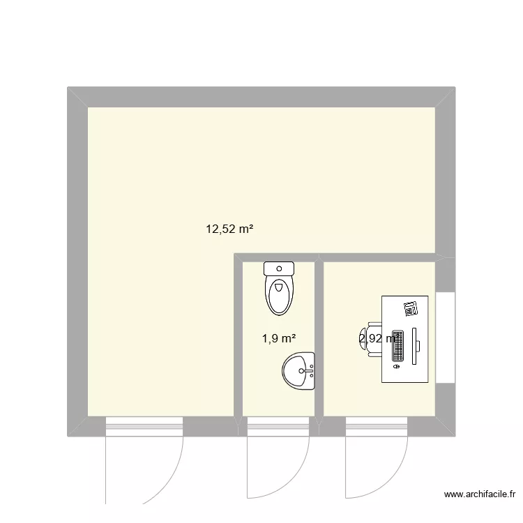 caseta con almacen. Plano de 