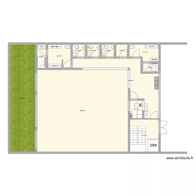 Plan. Plano de 13 Habitaciones y 181 m² Plan. Plano de 13 Habitaciones y 181 m²