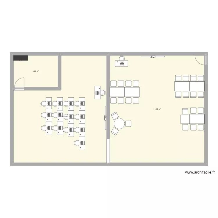 School. Plano de 3 Habitaciones y 140 m²