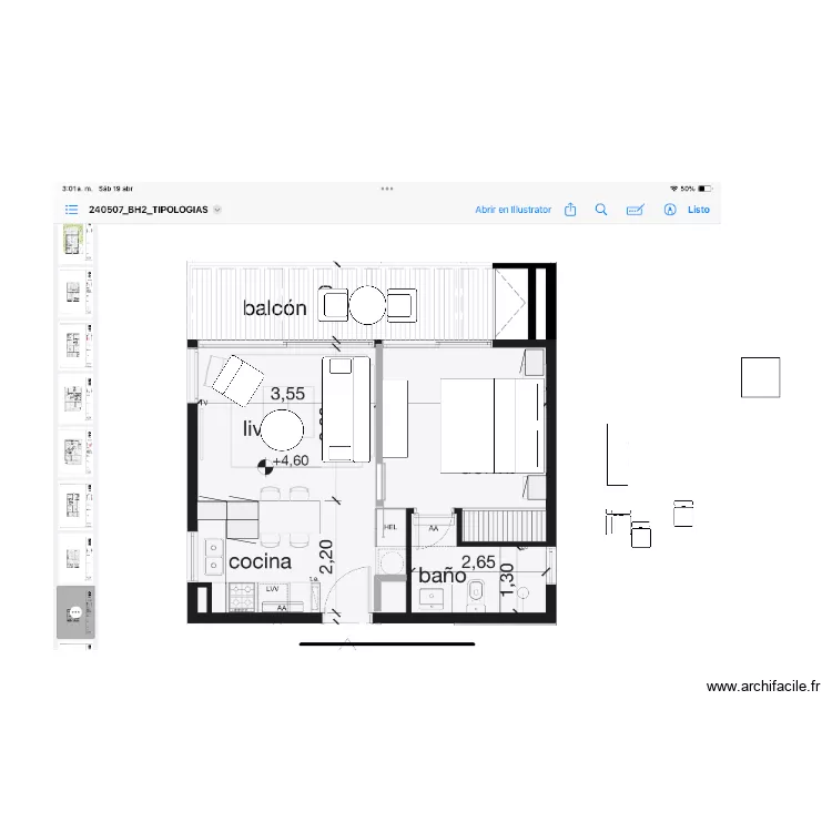 Loft boho. Plano de Loft boho. Plano de