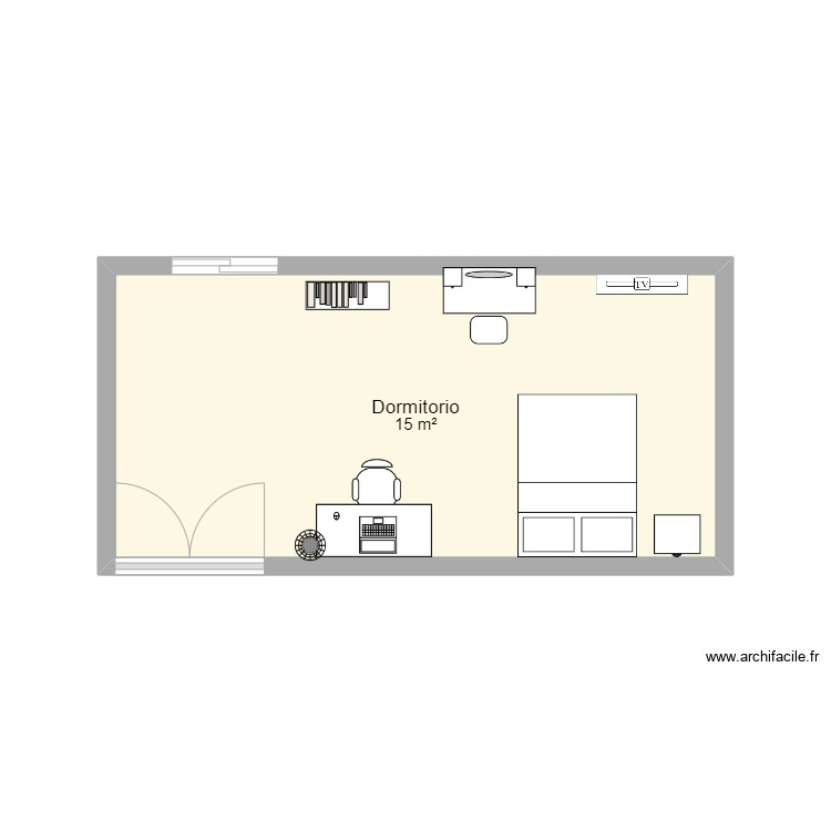ejercicio de tencologia. Plano de 0 habitación y 0 m2