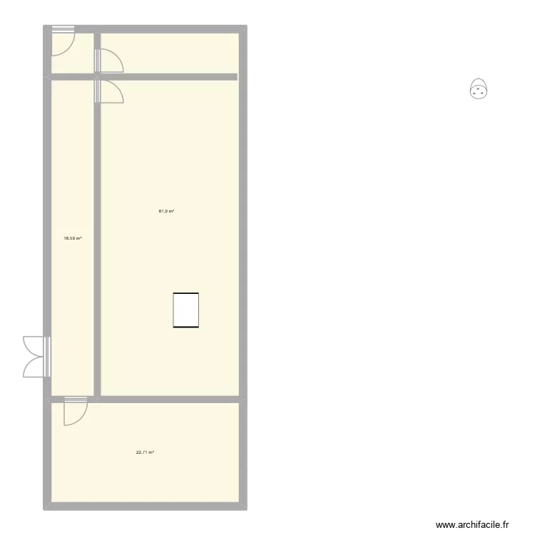 Zona de mezclas. Plano de 3 Habitaciones y 101 m² Zona de mezclas. Plano de 3 Habitaciones y 101 m²