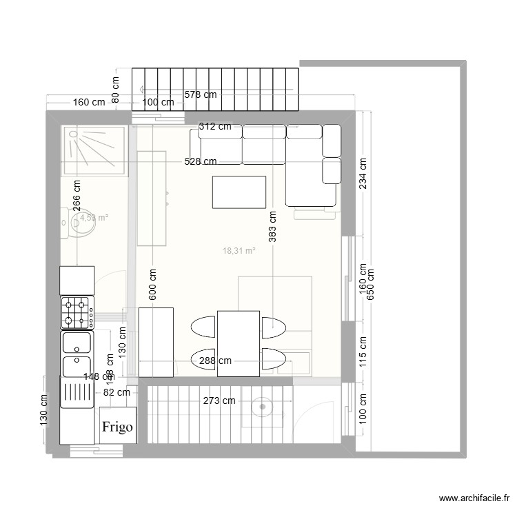 chew wam option escalera concreto. Plano de 0 habitación y 0 m2
