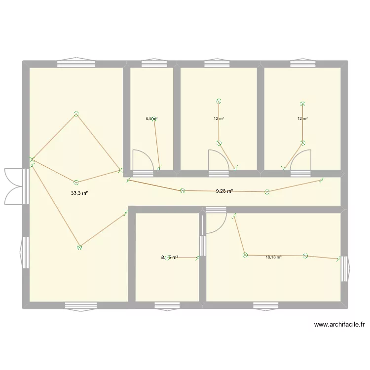 Casa c1mesa3. Plano de 5 y 101 m² Casa c1mesa3. Plano de 5 y 101 m²