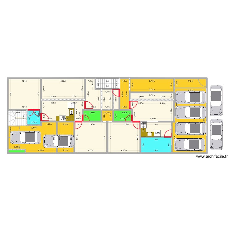 departamentos. Plano de 0 habitación y 0 m2